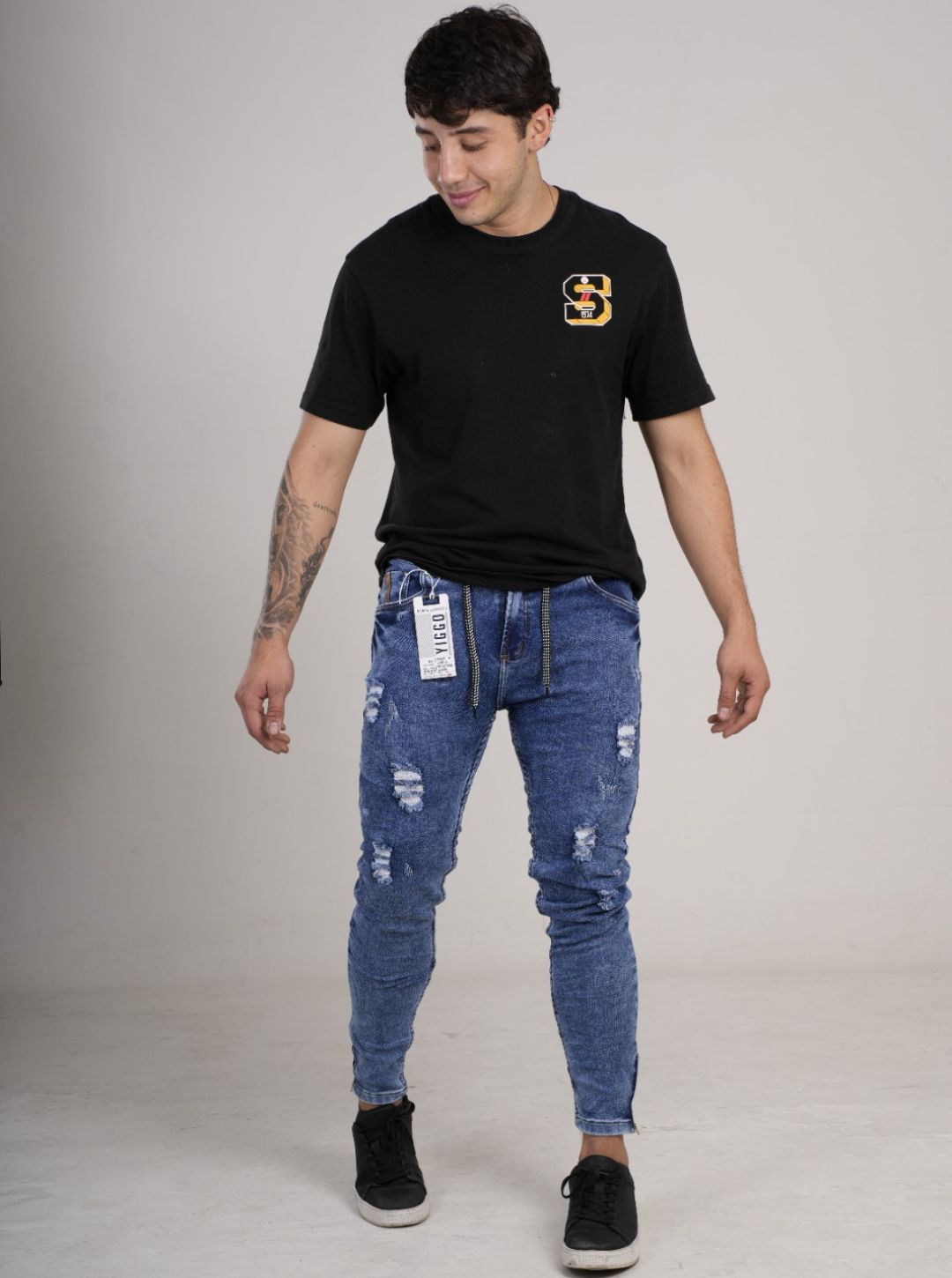Pantalón tipo Yogger con cremallera