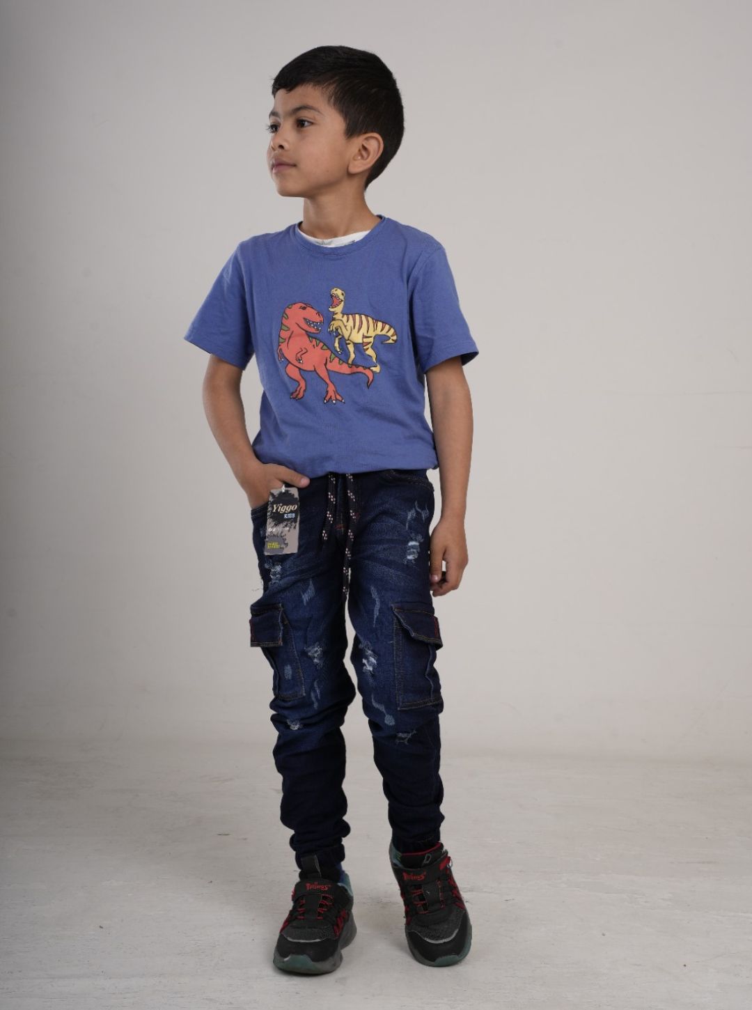 Pantalón en Jean camuflado para niño tipo Yogger