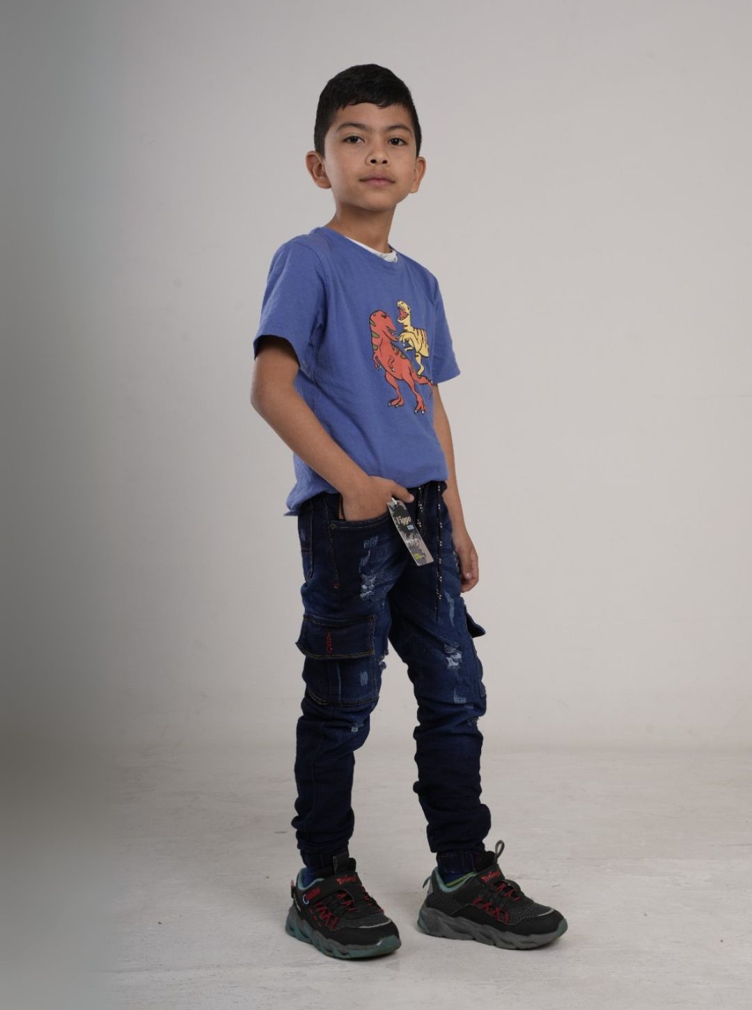 Pantalón en Jean camuflado para niño tipo Yogger