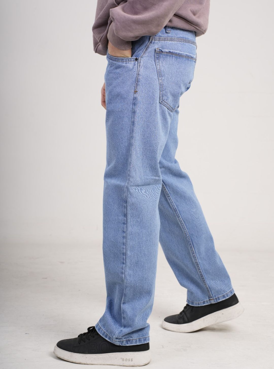 Pantalón en Jean Clásico Rígido Ancho