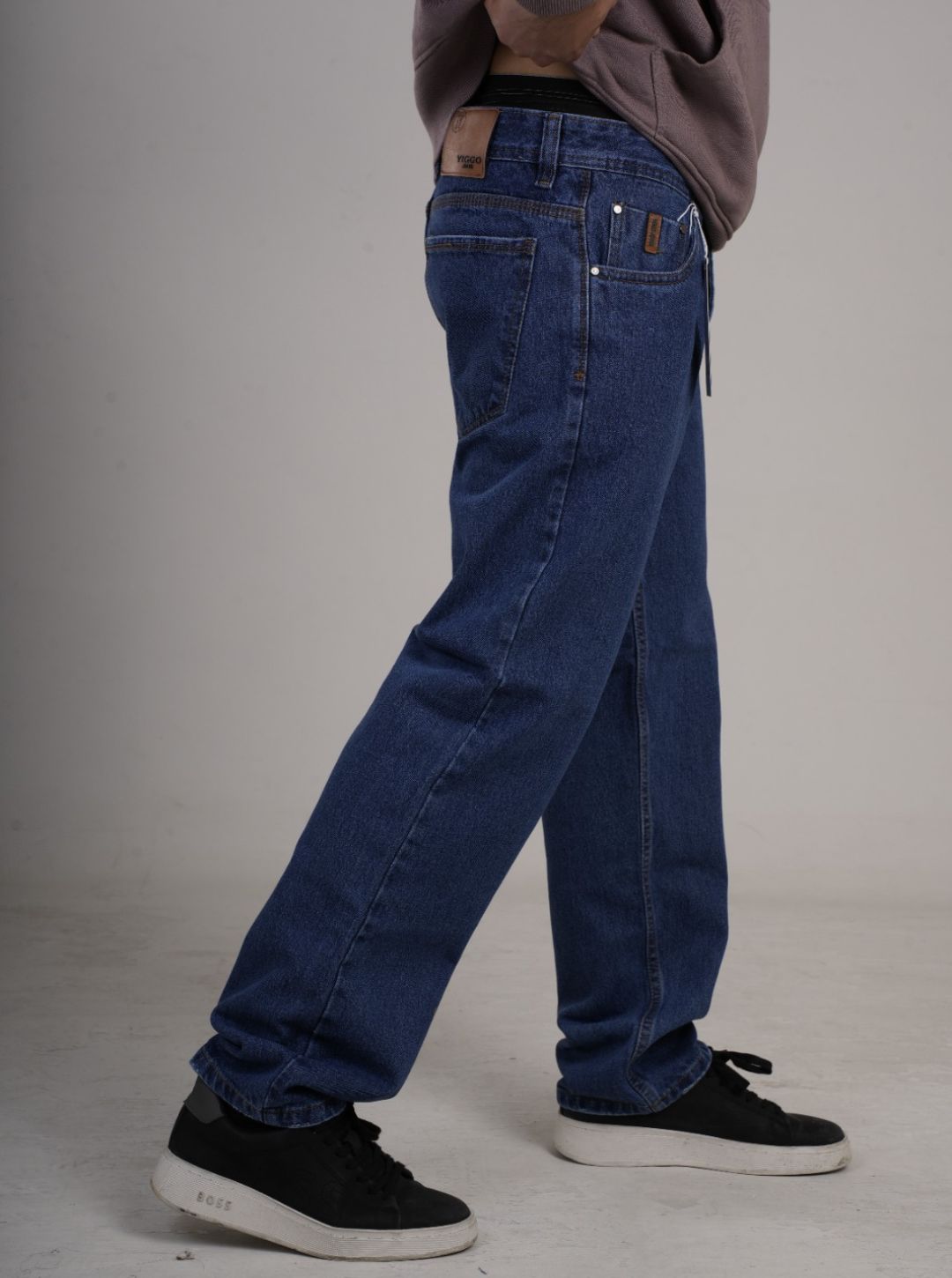 Pantalón en Jean Clásico Rígido Ancho