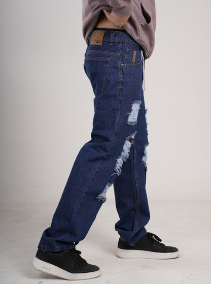 Pantalón en Jean Clásico Rígido Ancho