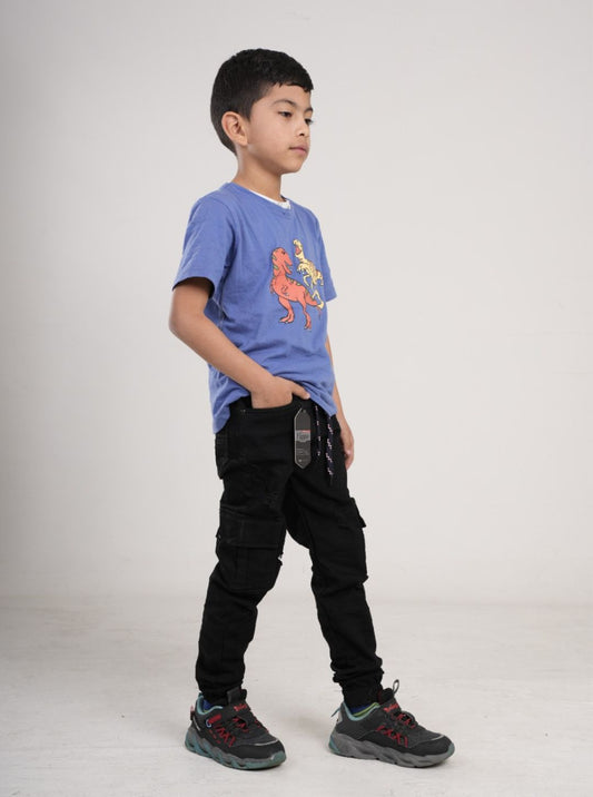 Pantalón en Jean camuflado para niño tipo Yogger