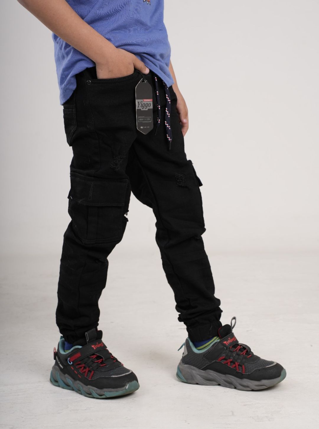 Pantalón en Jean camuflado para niño tipo Yogger