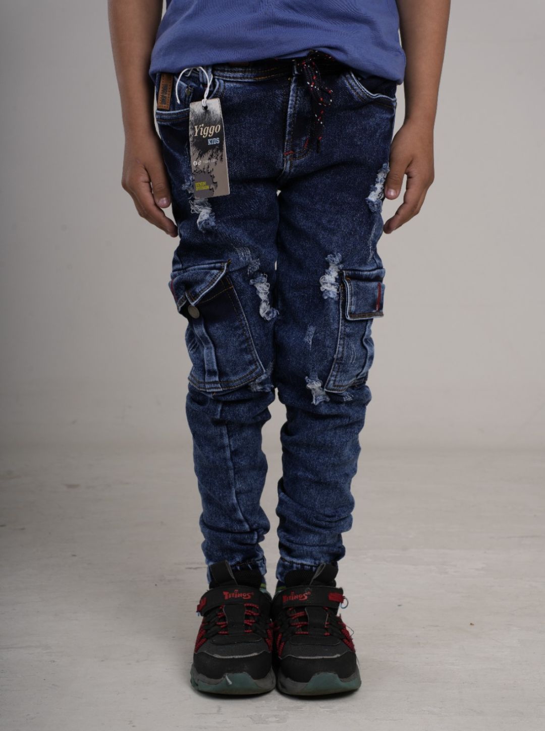Pantalón en Jean camuflado para niño tipo Yogger