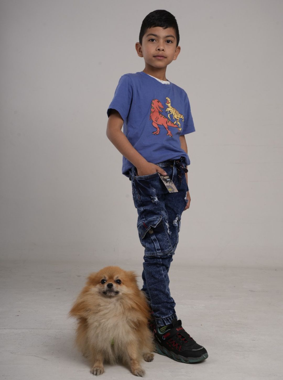 Pantalón en Jean camuflado para niño tipo Yogger