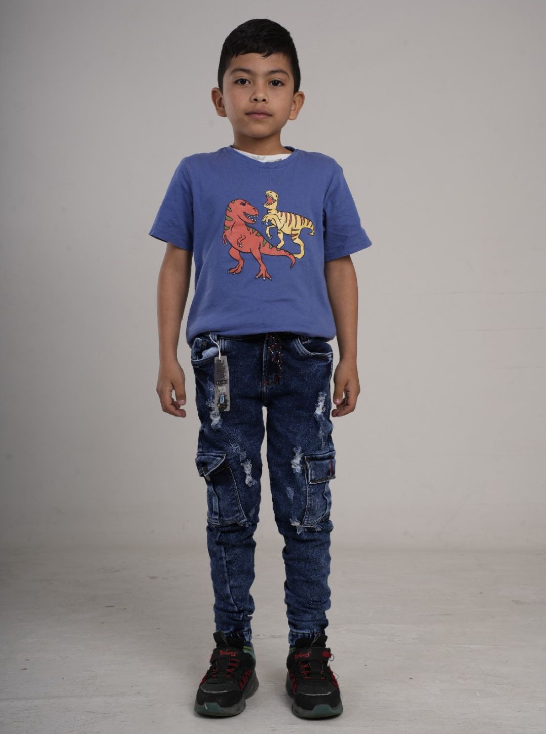 Pantalón en Jean camuflado para niño tipo Yogger