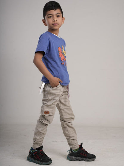 Pantalón camuflado para niño en drill
