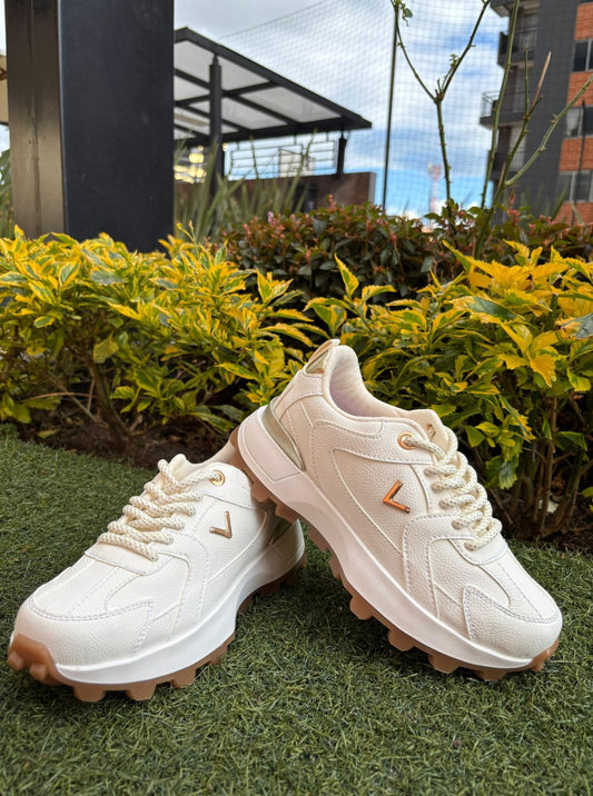 TENIS V DORADOS