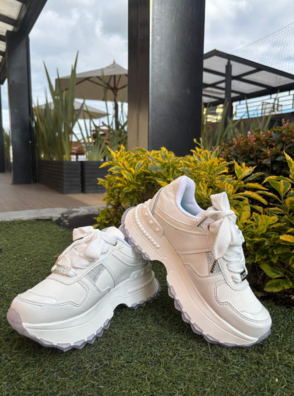 TENIS FASHION PLATEADOS