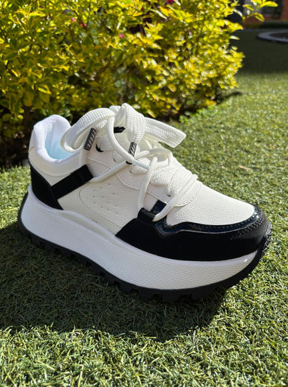Tenis white black