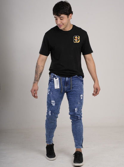 Pantalón tipo Yogger con cremallera