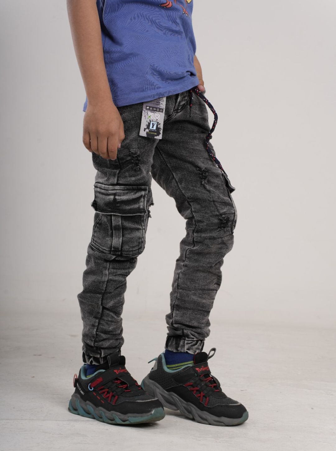 Pantalón en Jean camuflado para niño tipo Yogger