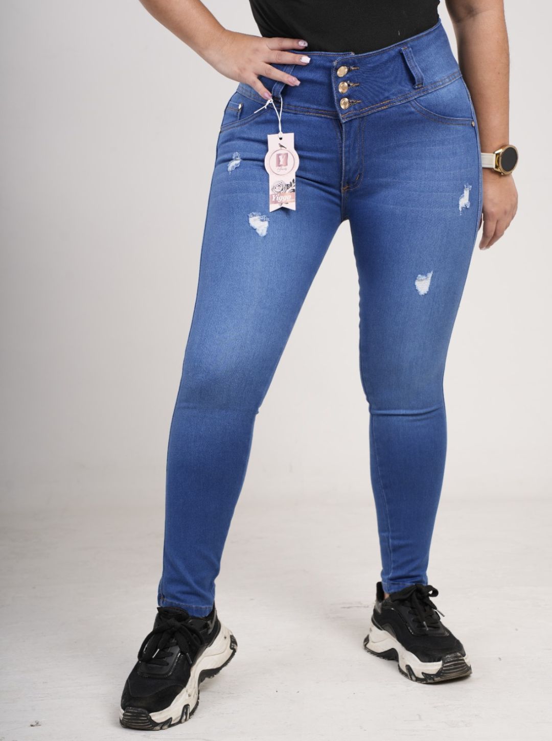 Jean Dama Tres Botones