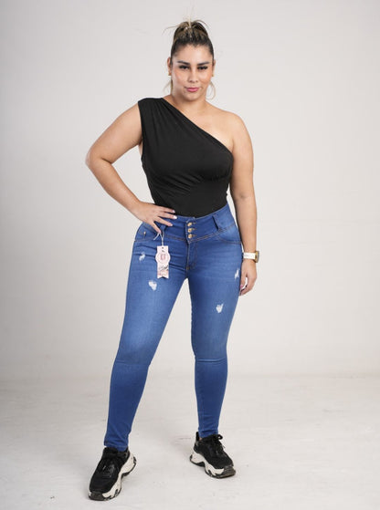 Jean Dama Tres Botones