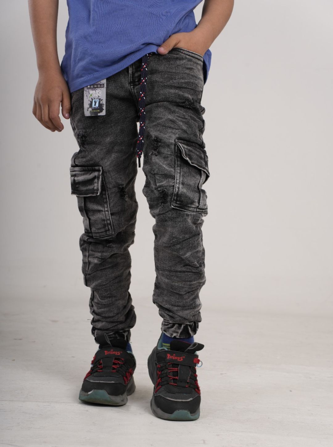 Pantalón en Jean camuflado para niño tipo Yogger