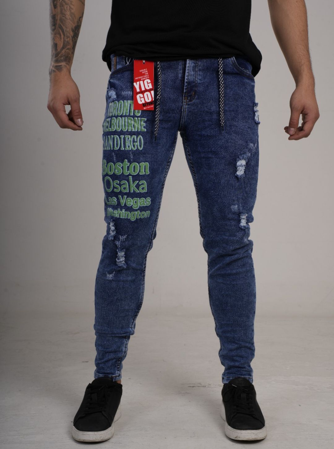 Jean estampado tipo Yogger
