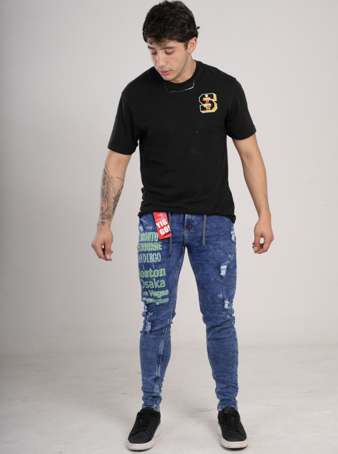 Jean estampado tipo Yogger
