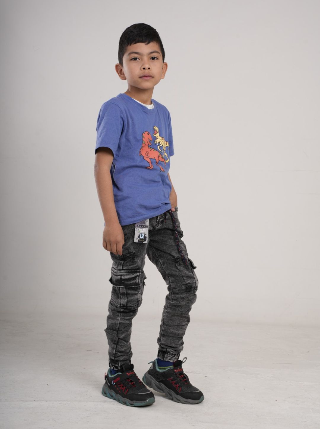 Pantalón en Jean camuflado para niño tipo Yogger