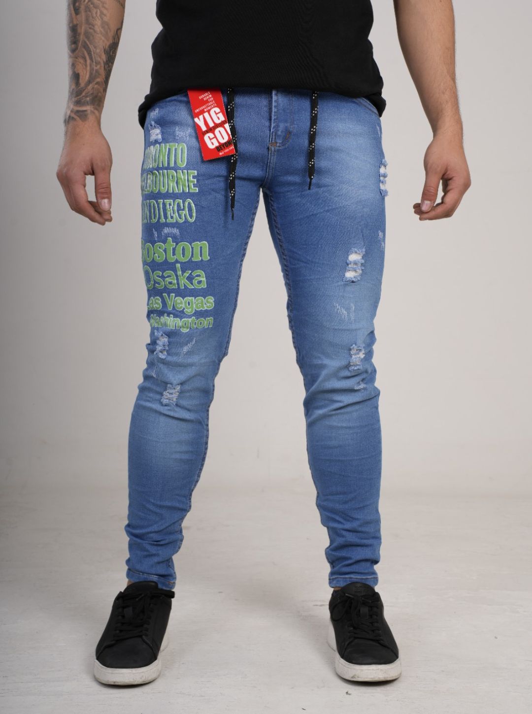 Jean estampado tipo Yogger