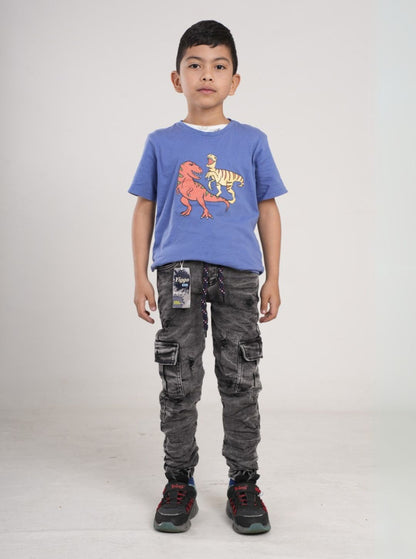 Pantalón en Jean camuflado para niño tipo Yogger