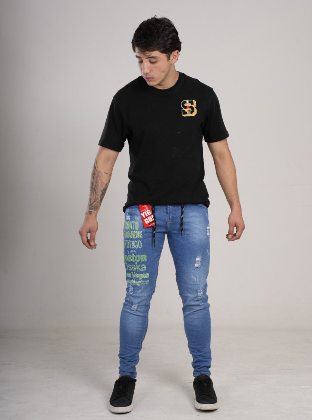 Jean estampado tipo Yogger