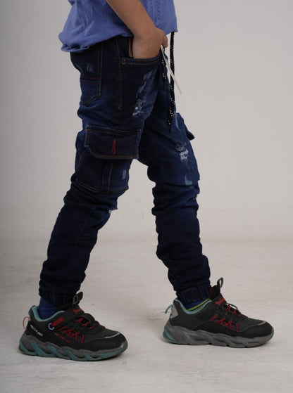 Pantalón en Jean camuflado para niño tipo Yogger